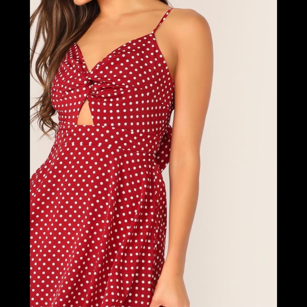 NWOT Shein red and white polka dot dress - Picture 4 of 16